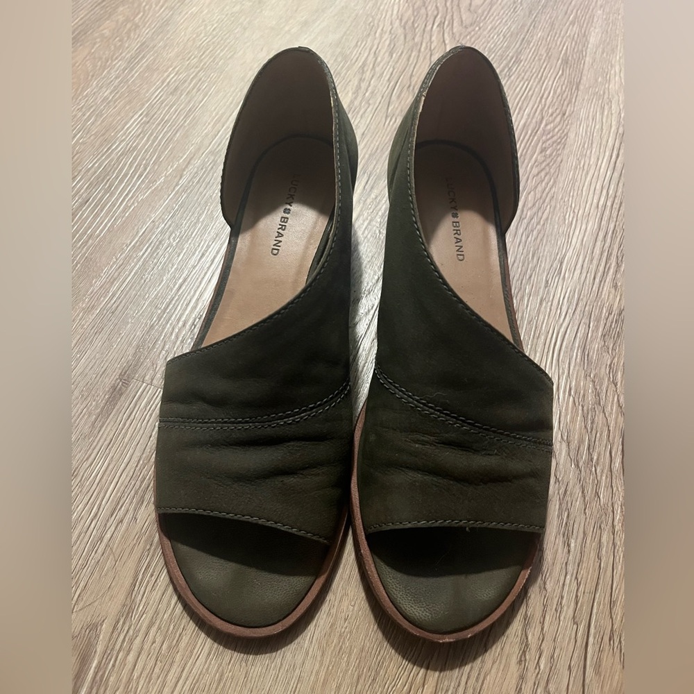 Lucky Brand cutout bootie with open toe
